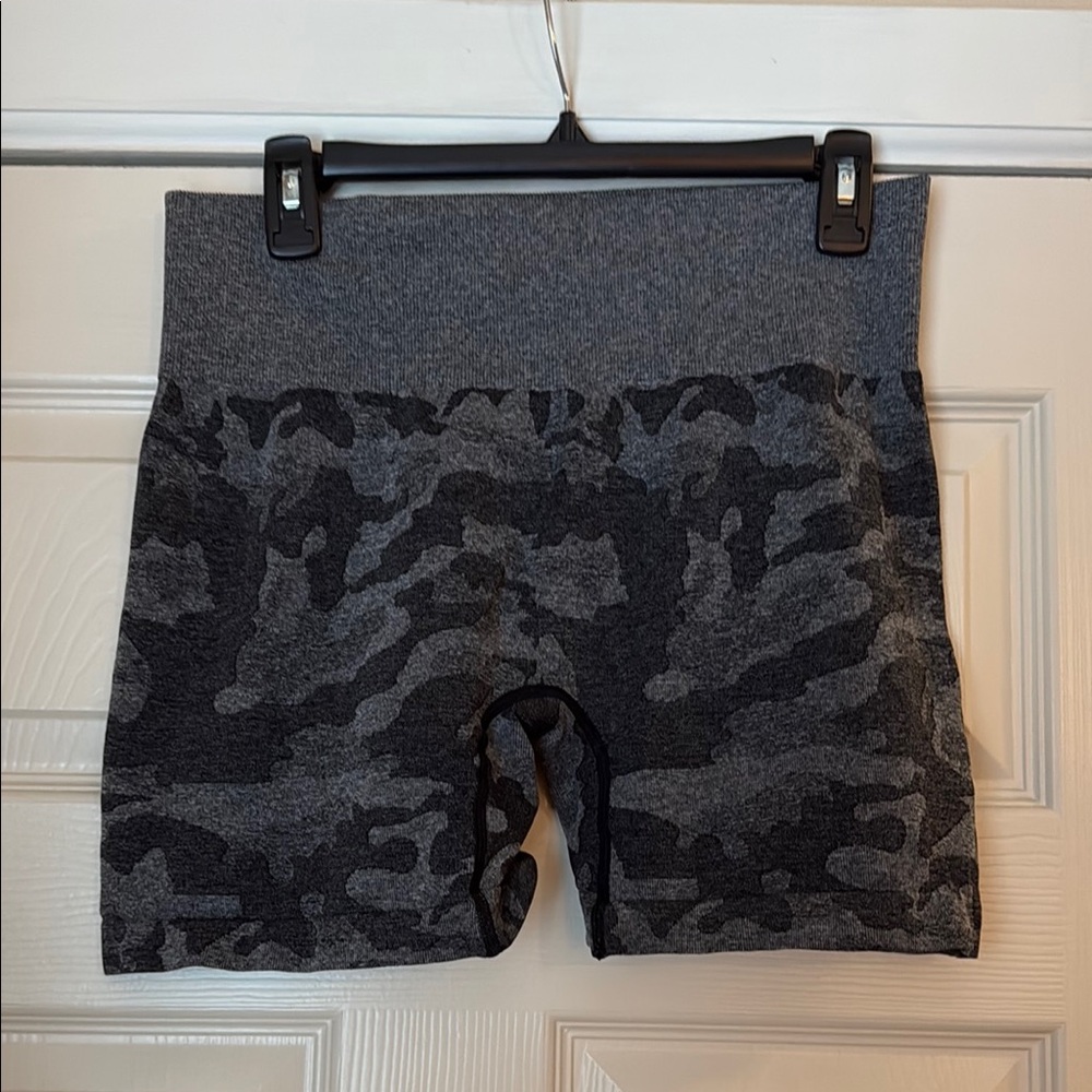 Gray Camo Women's Biker Shorts